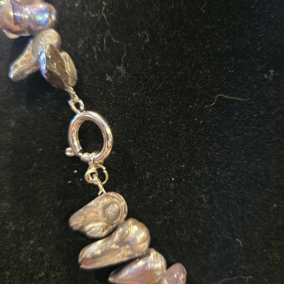 Elegant Purple and Silver Beaded Necklace - Picture 4 of 4